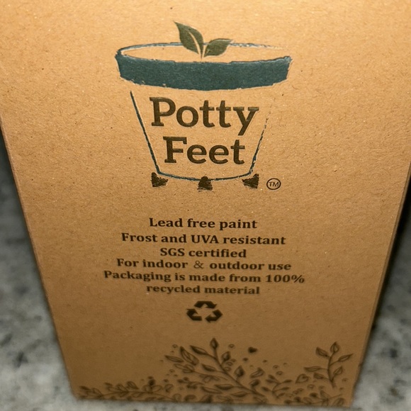 Potty Feet Piedini Per Vasi A Tema Drago - Set Di 3 In Bronzo | Antigelo E UVA Per Esterni/Interni | Migliorano Drenaggio E Circolazione Aria - 5